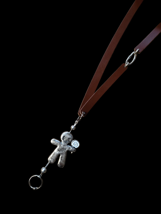 Mézi vállra akasztható valódi bőr telefontartó