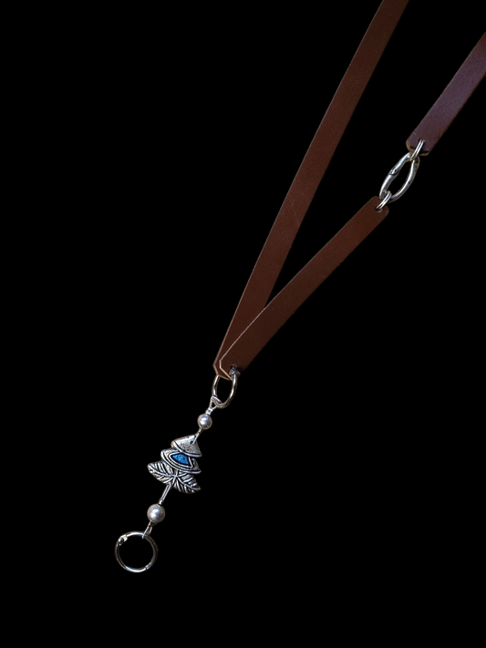 Fenyő vállra akasztható valódi bőr telefontartó