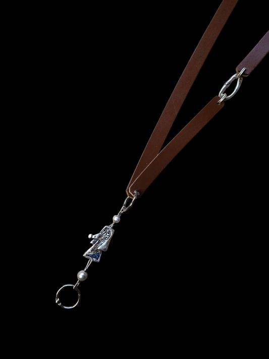 Nudli vállra akasztható valódi bőr telefontartó