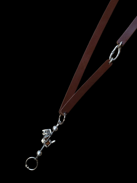 Kutya vállra akasztható valódi bőr telefontartó