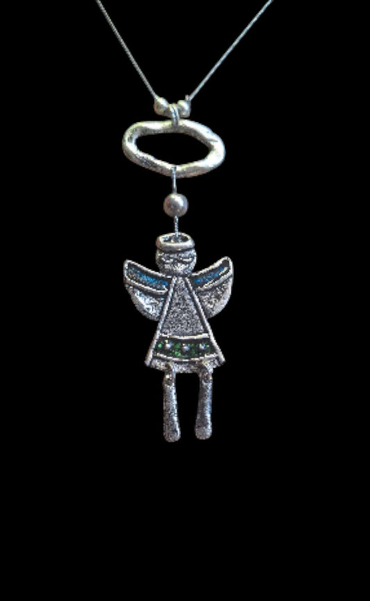 Felhőn lógó angyal nyaklánc