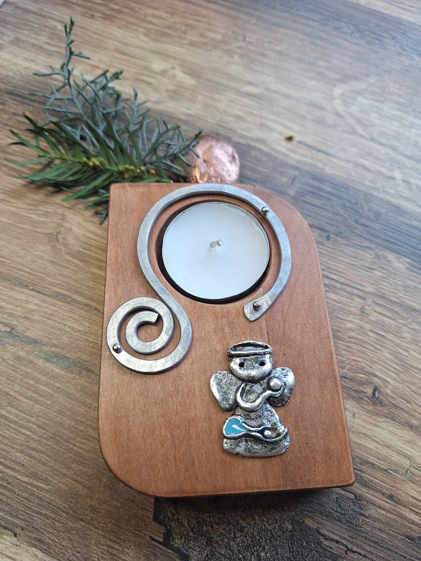 Pufi angyal mécsestartó