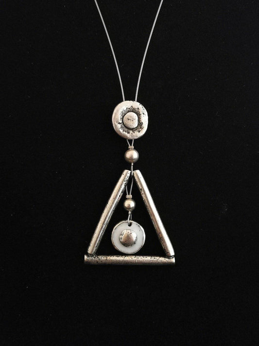 Háromszög nagy lencsével nyaklánc - Orsiékszer