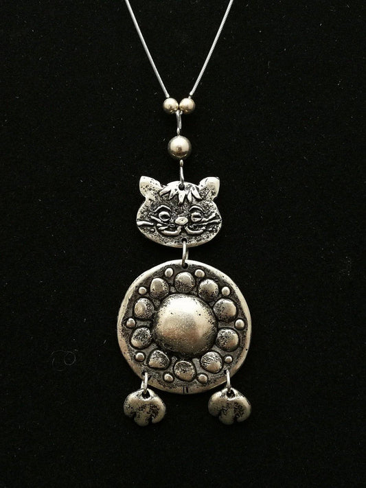 Ezüst dagi cica nyaklánc - Orsiékszer