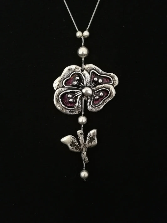 Teljes pipacs nyaklánc