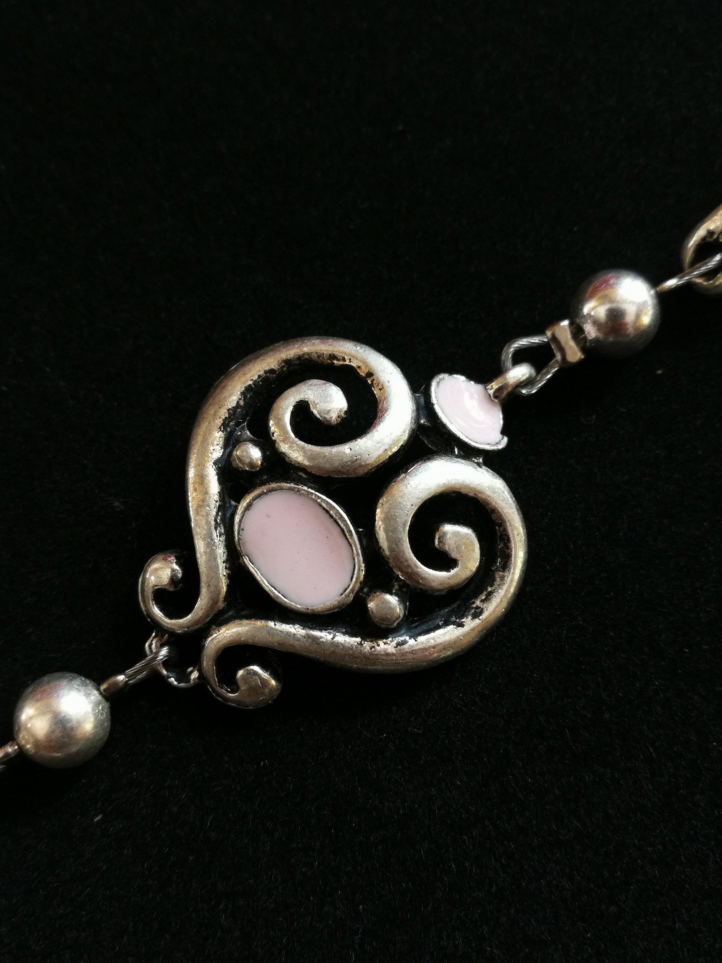 Csipke szivecske kollekció vastag karkötővel - Orsiékszer