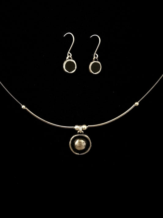 Lencse kollekció pötty fülbevalóval