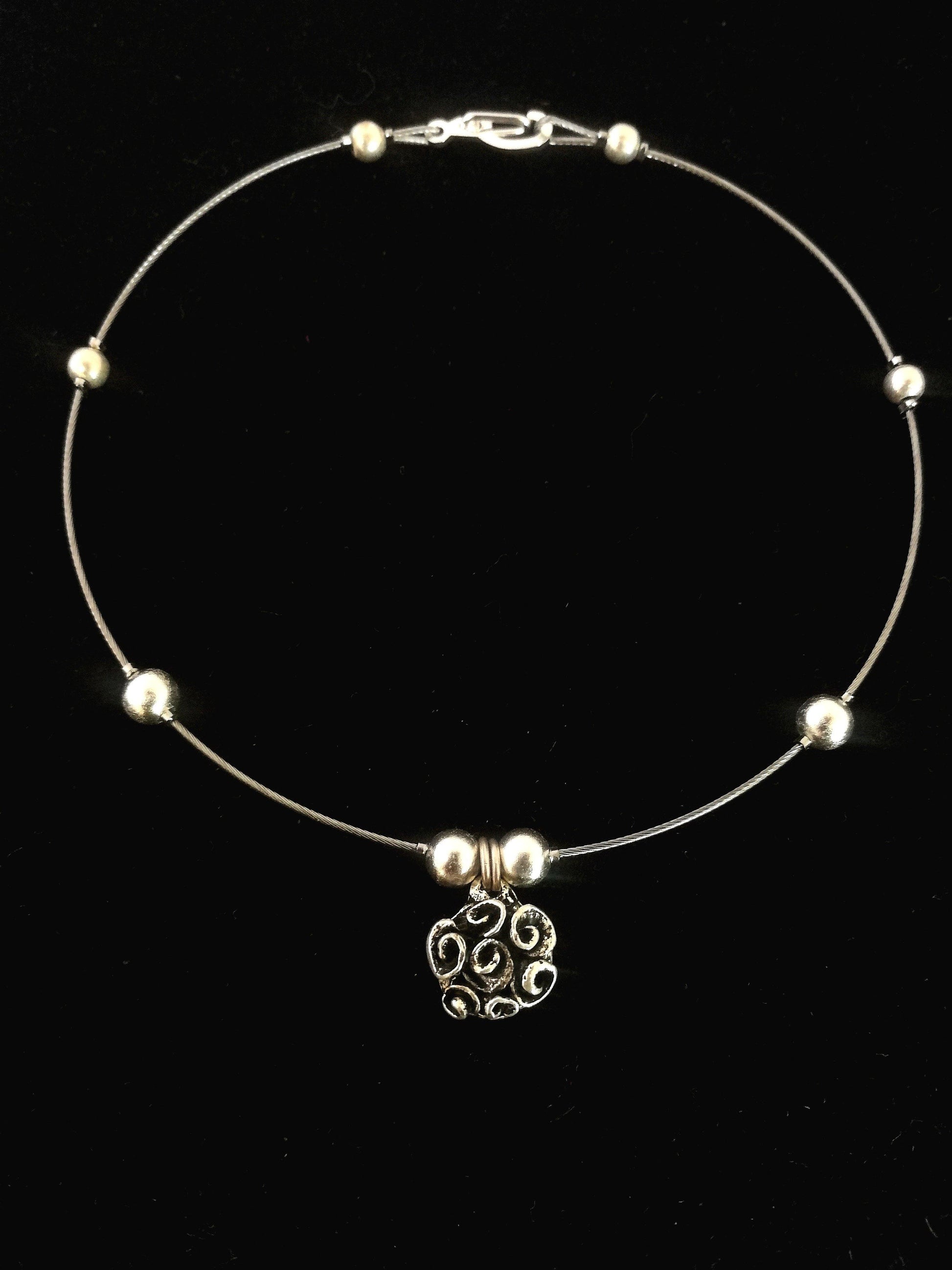 Ezüst rózsa bokalánc - Orsiékszer