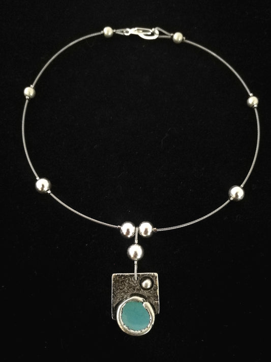 Pöttyös négyzet bokalánc