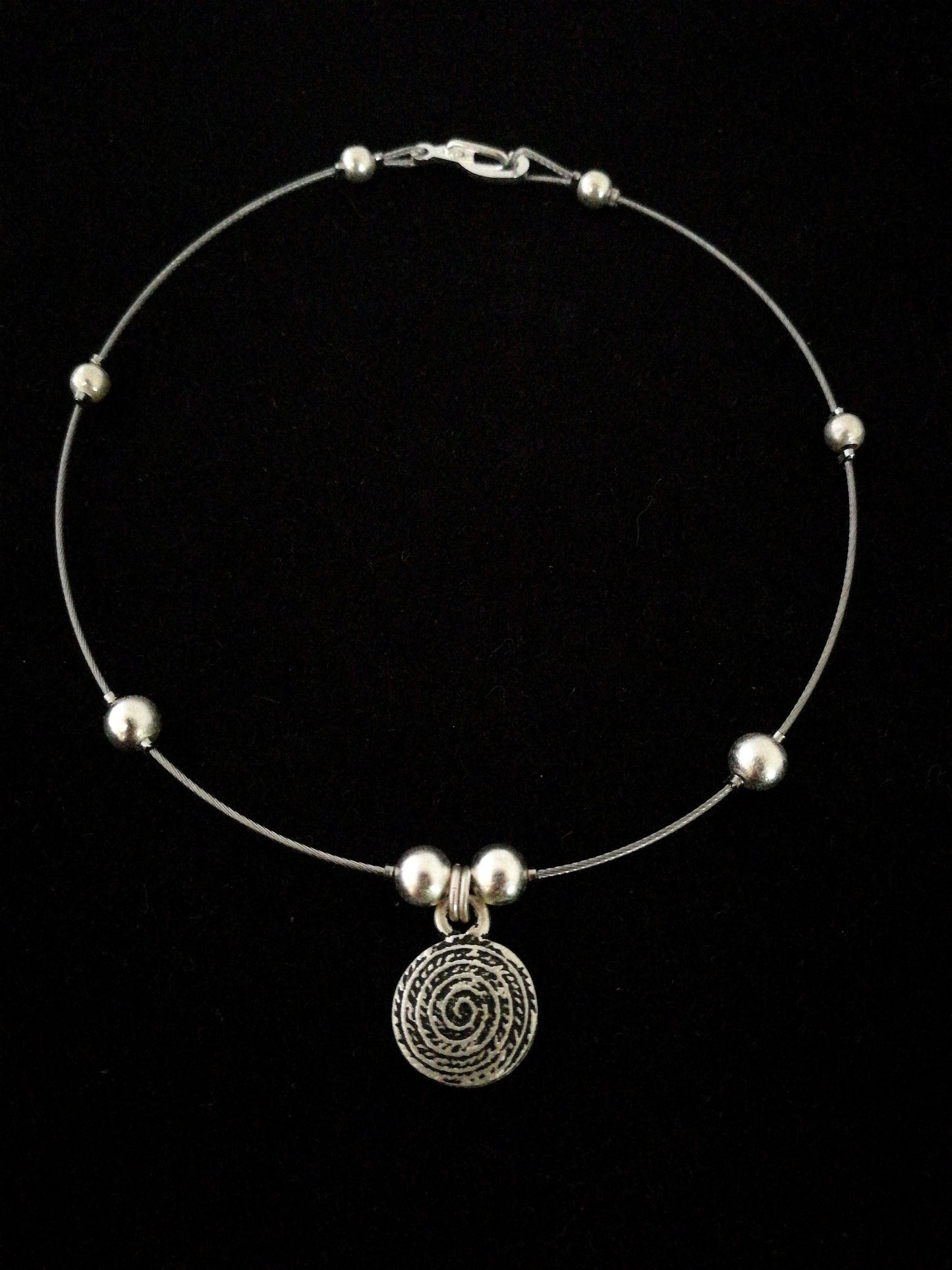 Ezüst spirál bokalánc - Orsiékszer