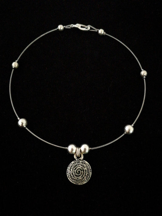 Ezüst spirál bokalánc - Orsiékszer