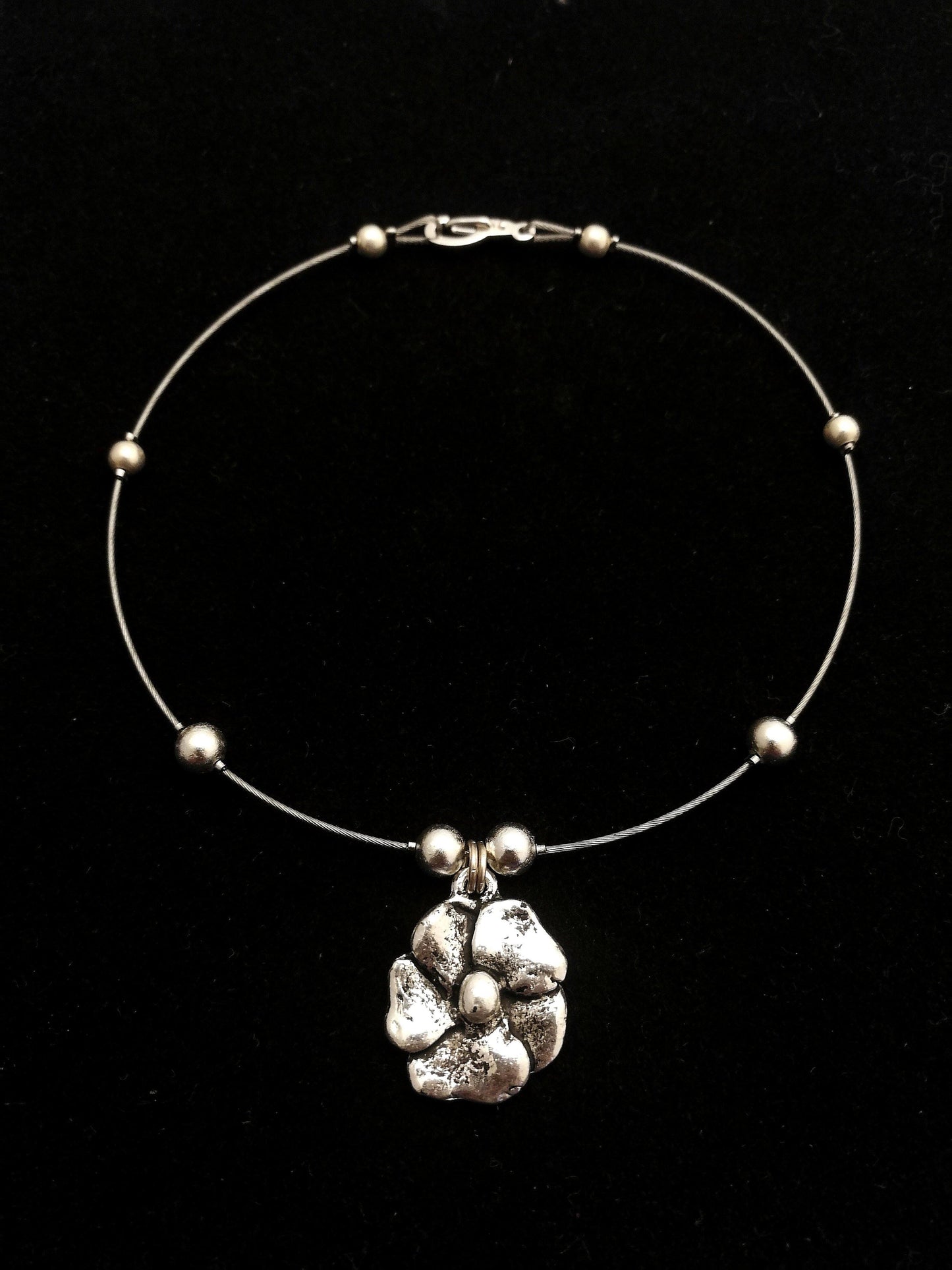 Ezüst virág bokalánc - Orsiékszer