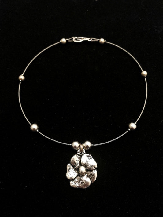 Ezüst virág bokalánc - Orsiékszer