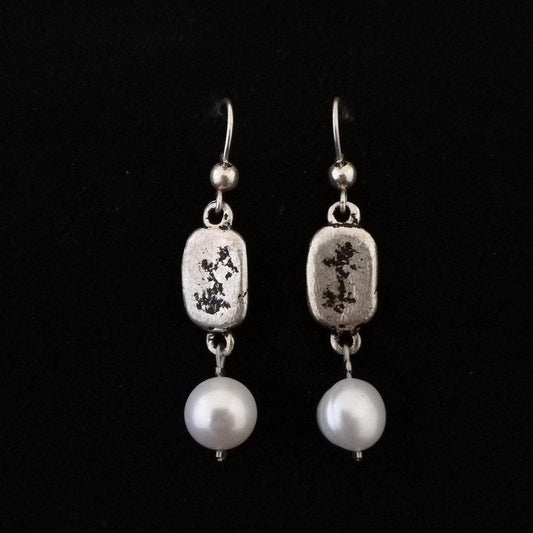 Gyöngyös téglalap fülbevaló - Orsiékszer