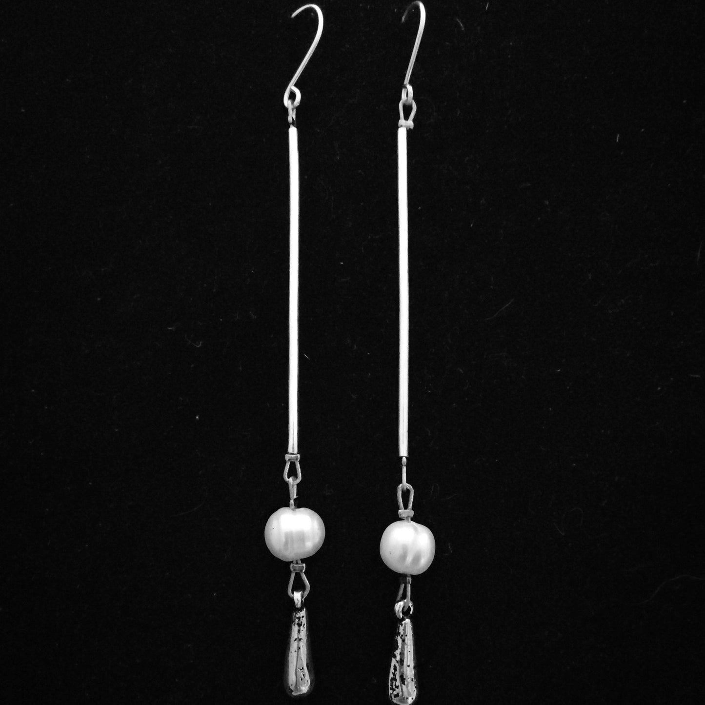 Hosszú gyöngy csepp fülbevaló - Orsiékszer