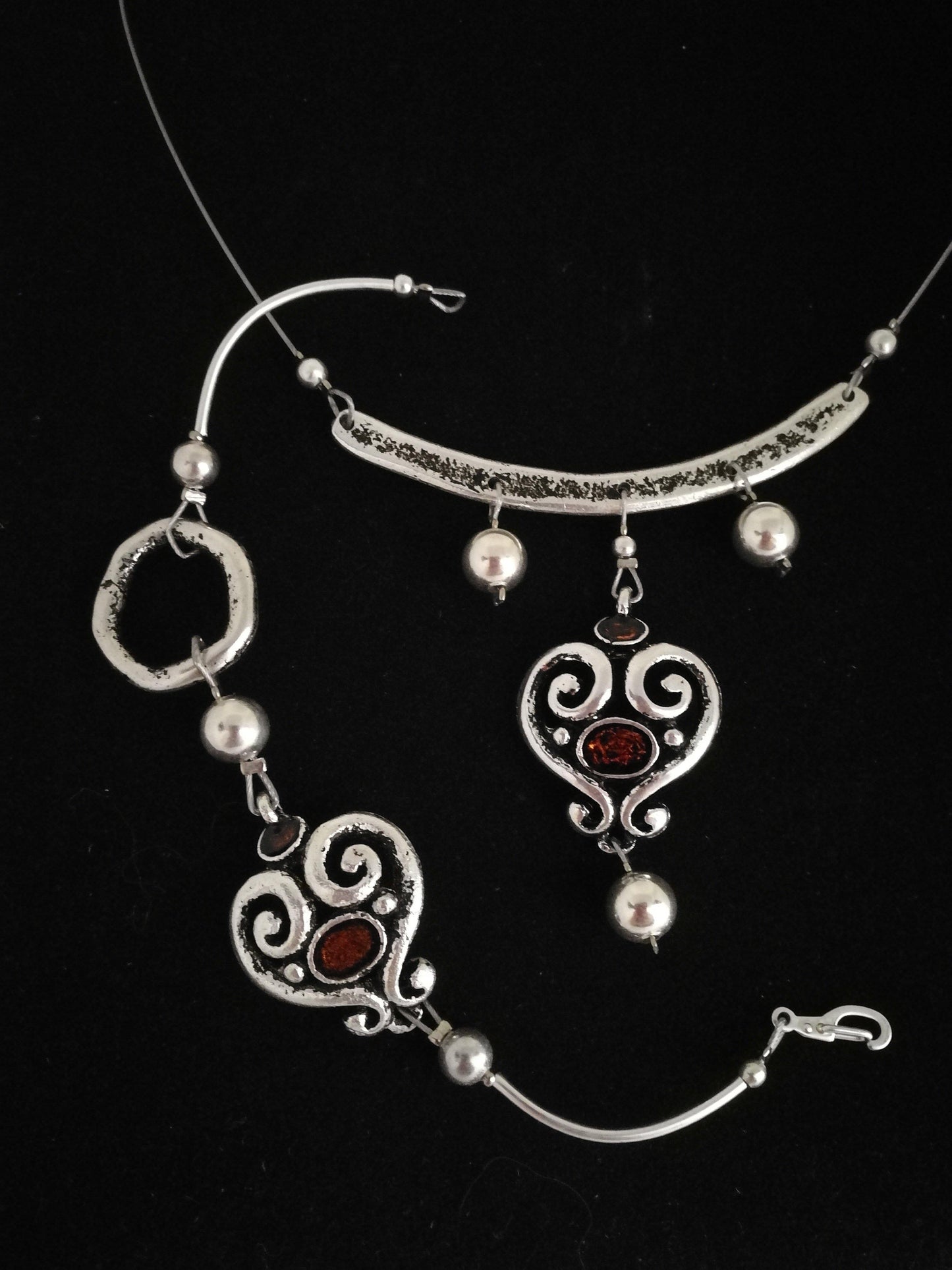 Rusztikus csipke szivecske kollekció - Orsiékszer