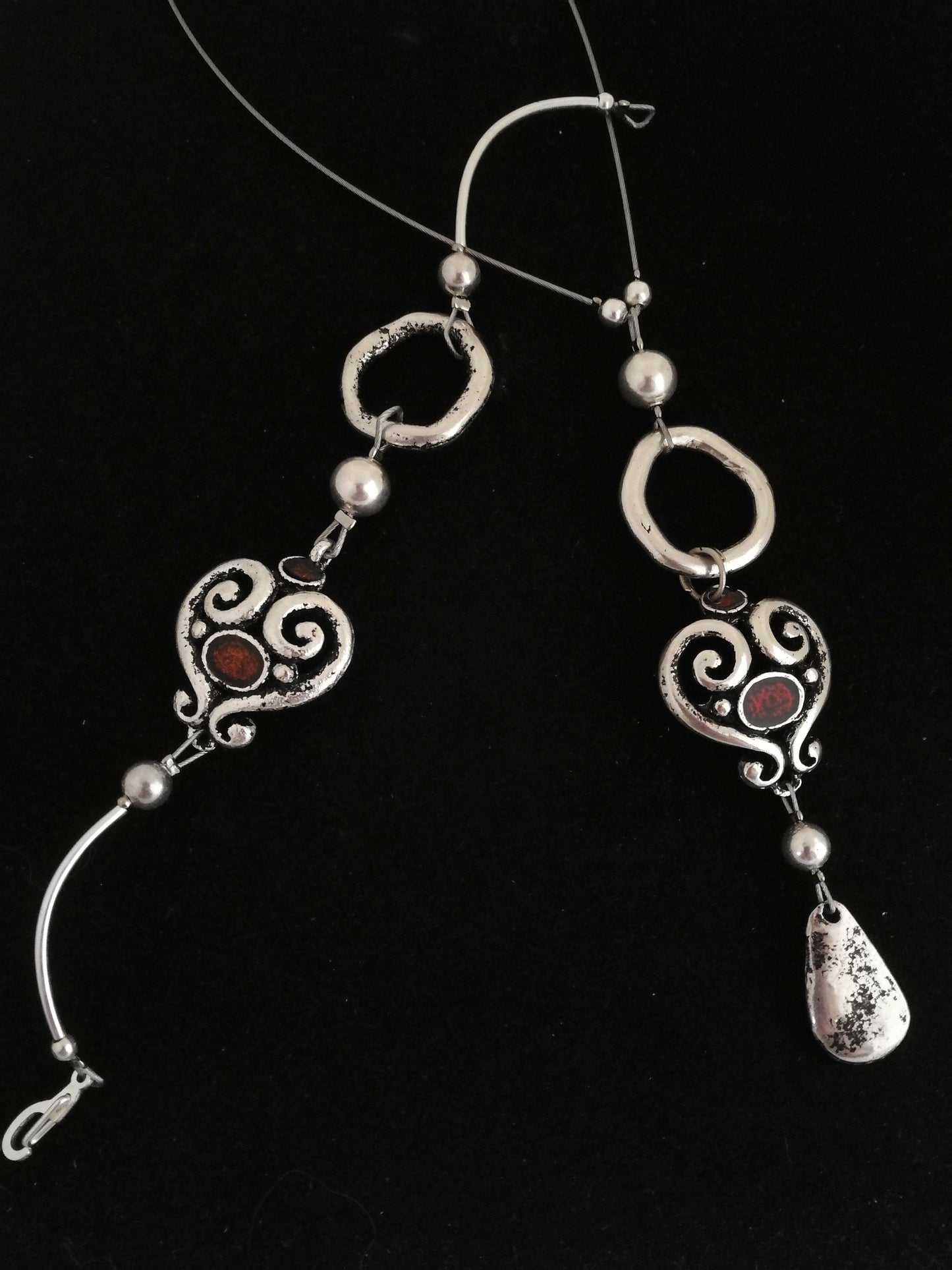 Hosszú csipke szivecske kollekció - Orsiékszer