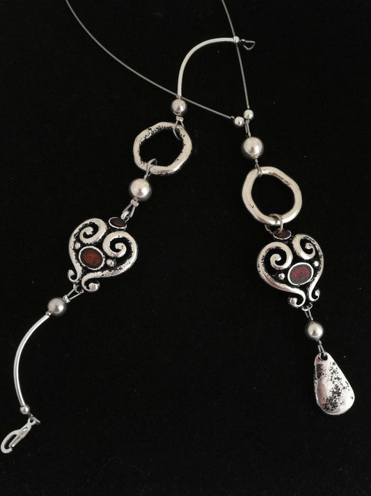 Hosszú csipke szivecske kollekció - Orsiékszer