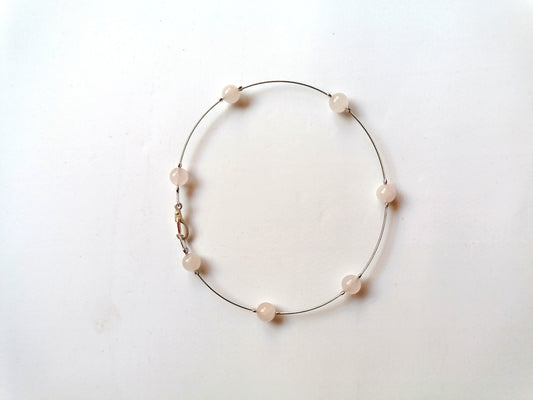 Rózsakvarc bokalánc