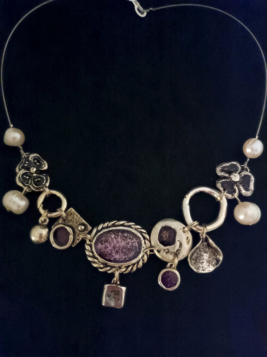 Levendulamező nyaklánc