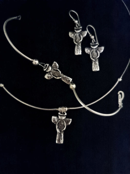 Ezüst angyal kollekció karkötővel