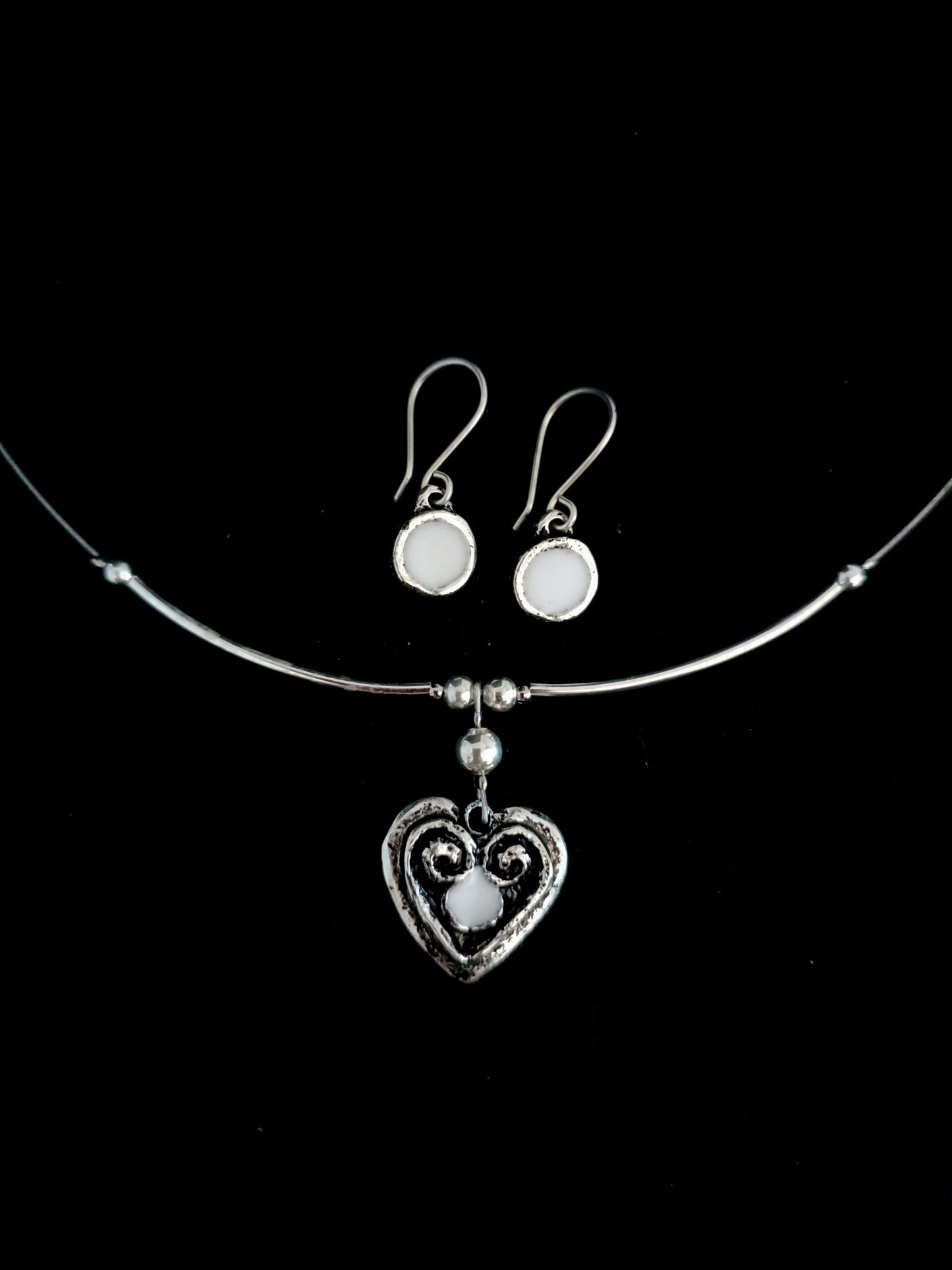 Szivecske kollekció pötty fülbevalóval