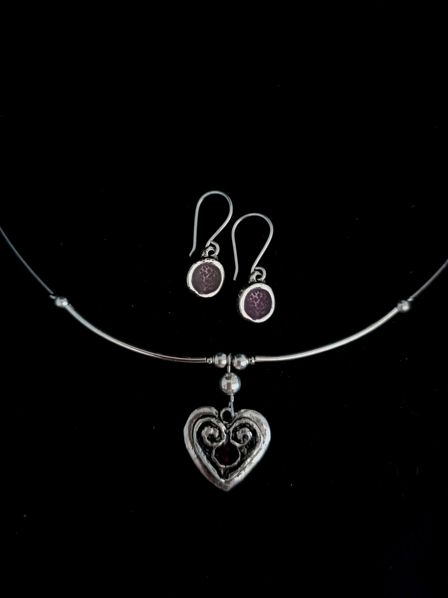 Szivecske kollekció pötty fülbevalóval