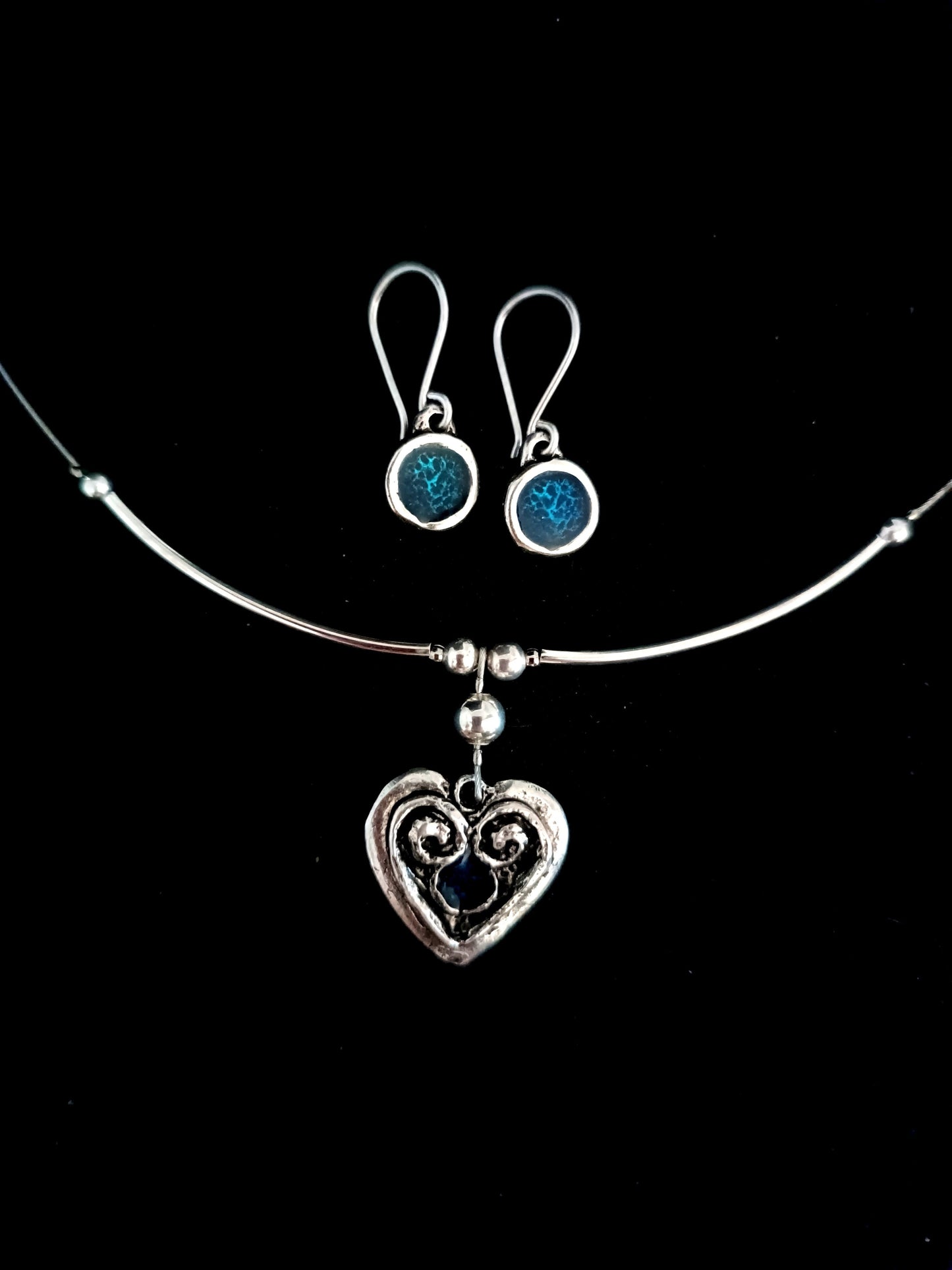 Szivecske kollekció pötty fülbevalóval