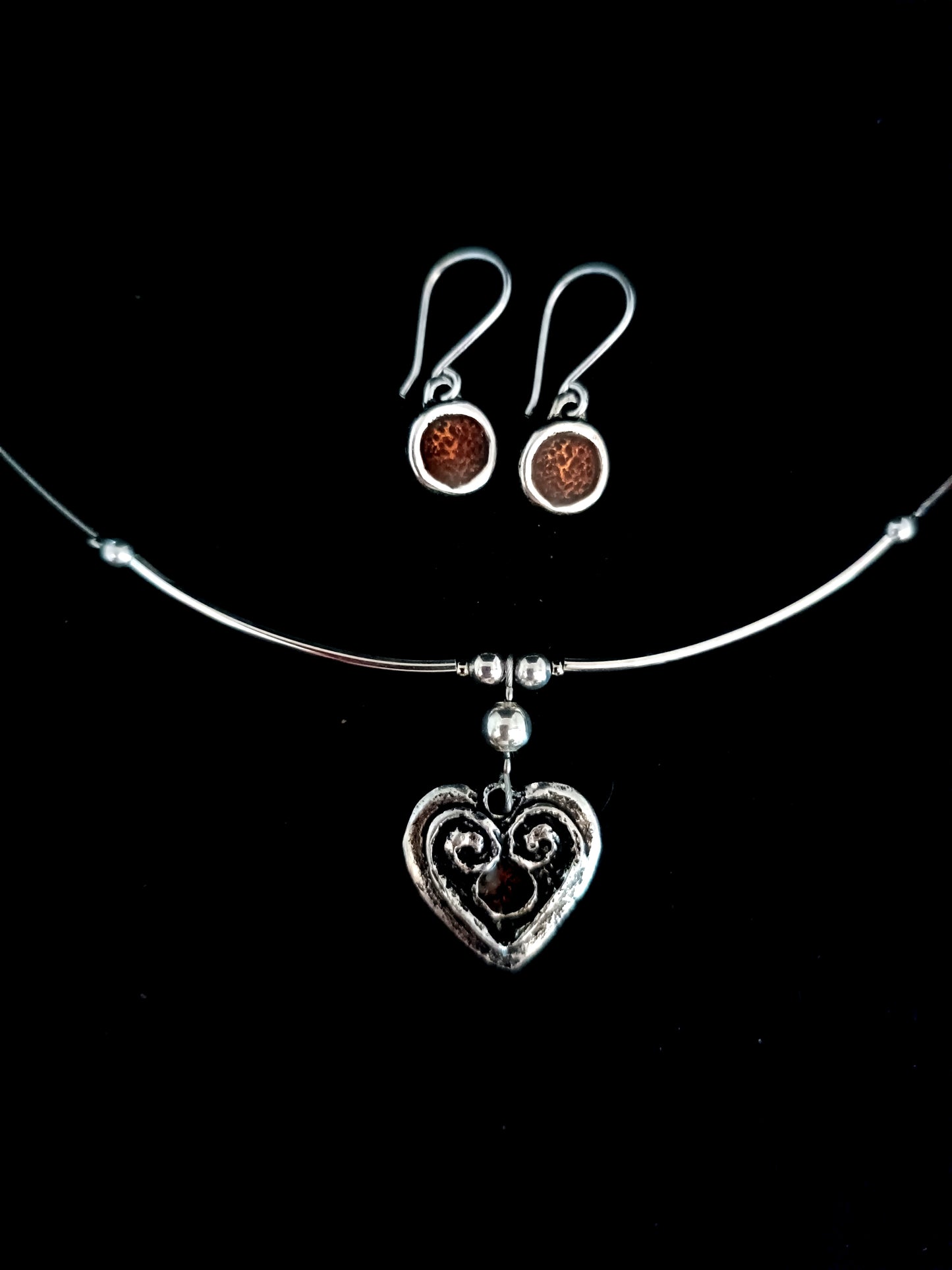 Szivecske kollekció pötty fülbevalóval