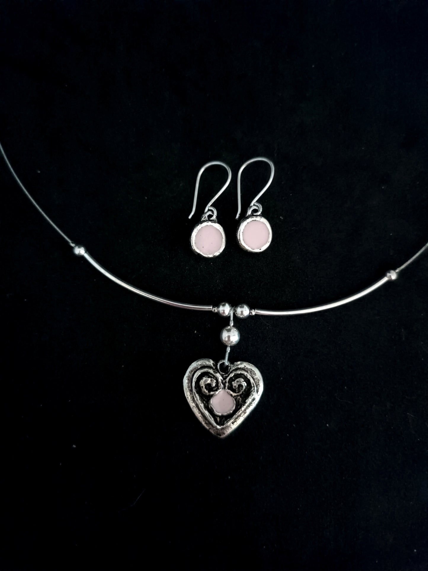 Szivecske kollekció pötty fülbevalóval