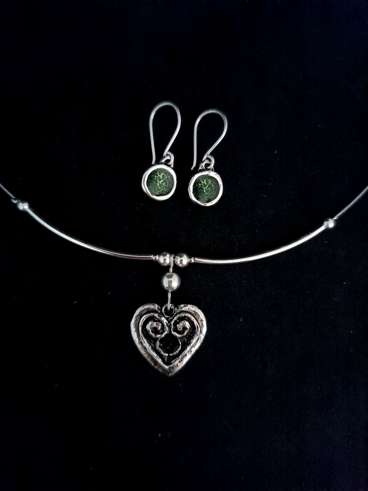 Szivecske kollekció pötty fülbevalóval