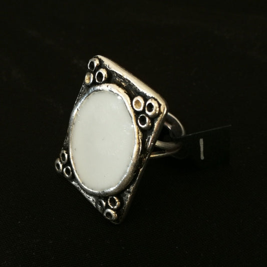 Nagy csipkés négyzet gyűrű