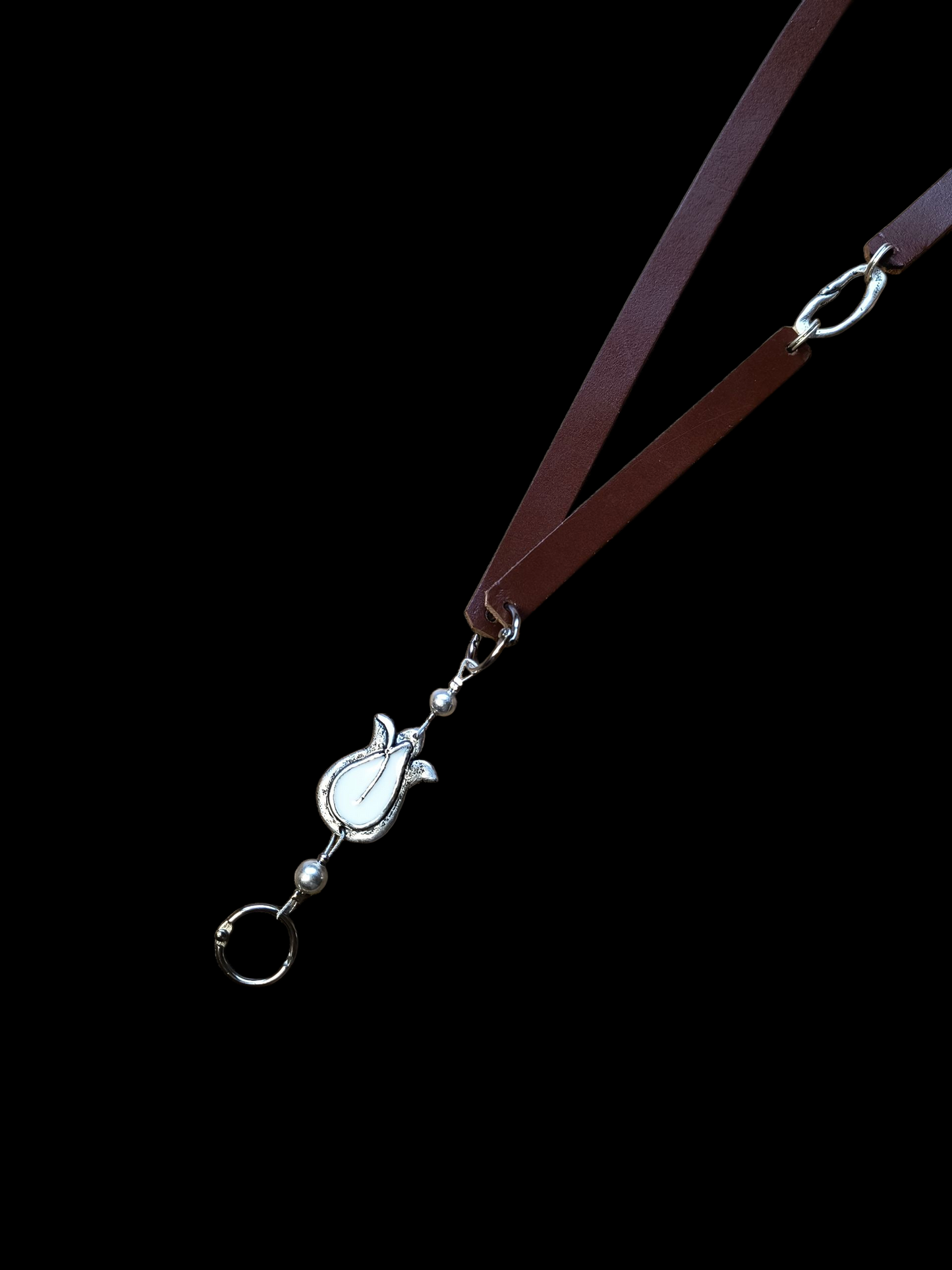 Nagy tulipán vállra akasztható valódi bőr telefontartó