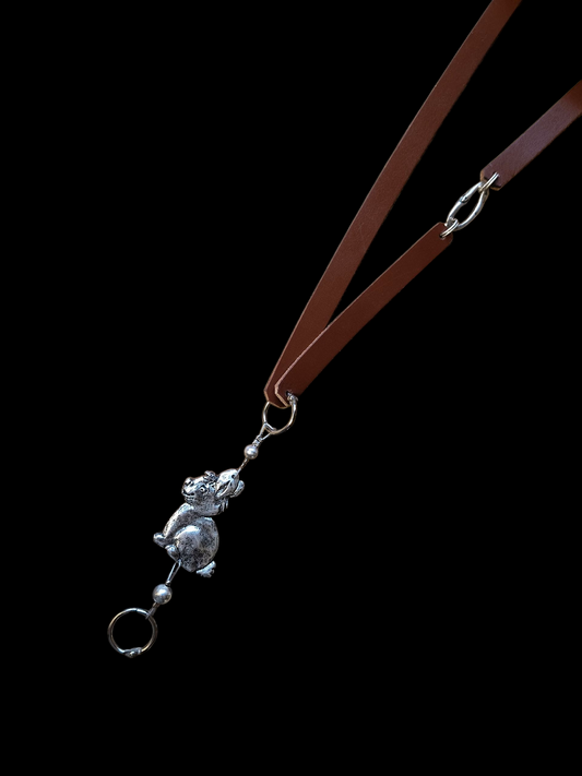 Nyuszi vállra akasztható valódi bőr telefontartó