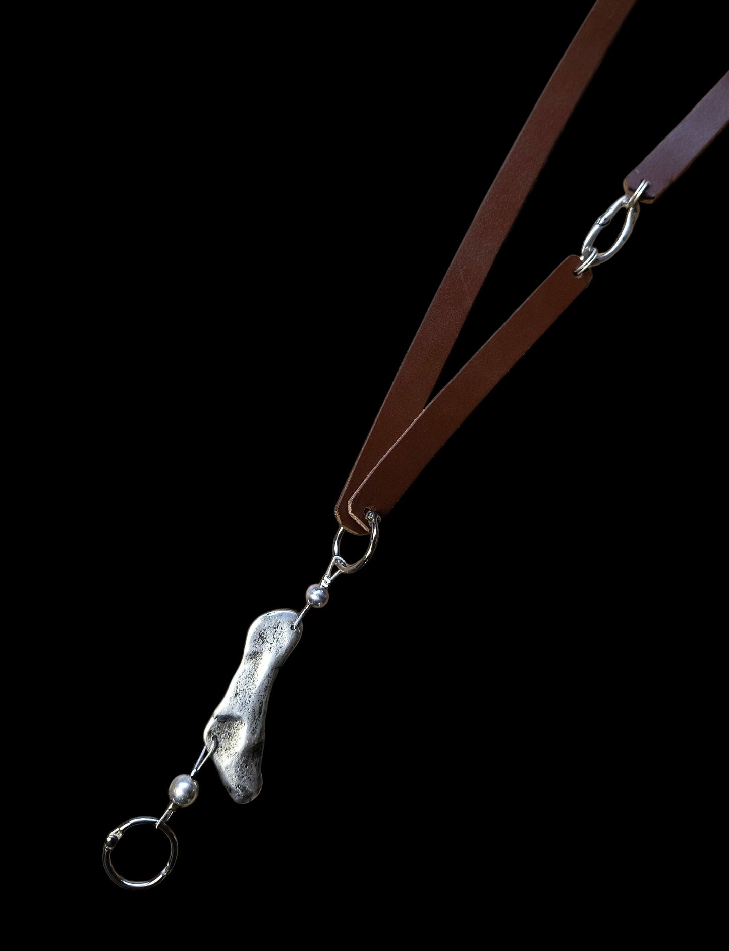 Pecsét vállra akasztható valódi bőr telefontartó