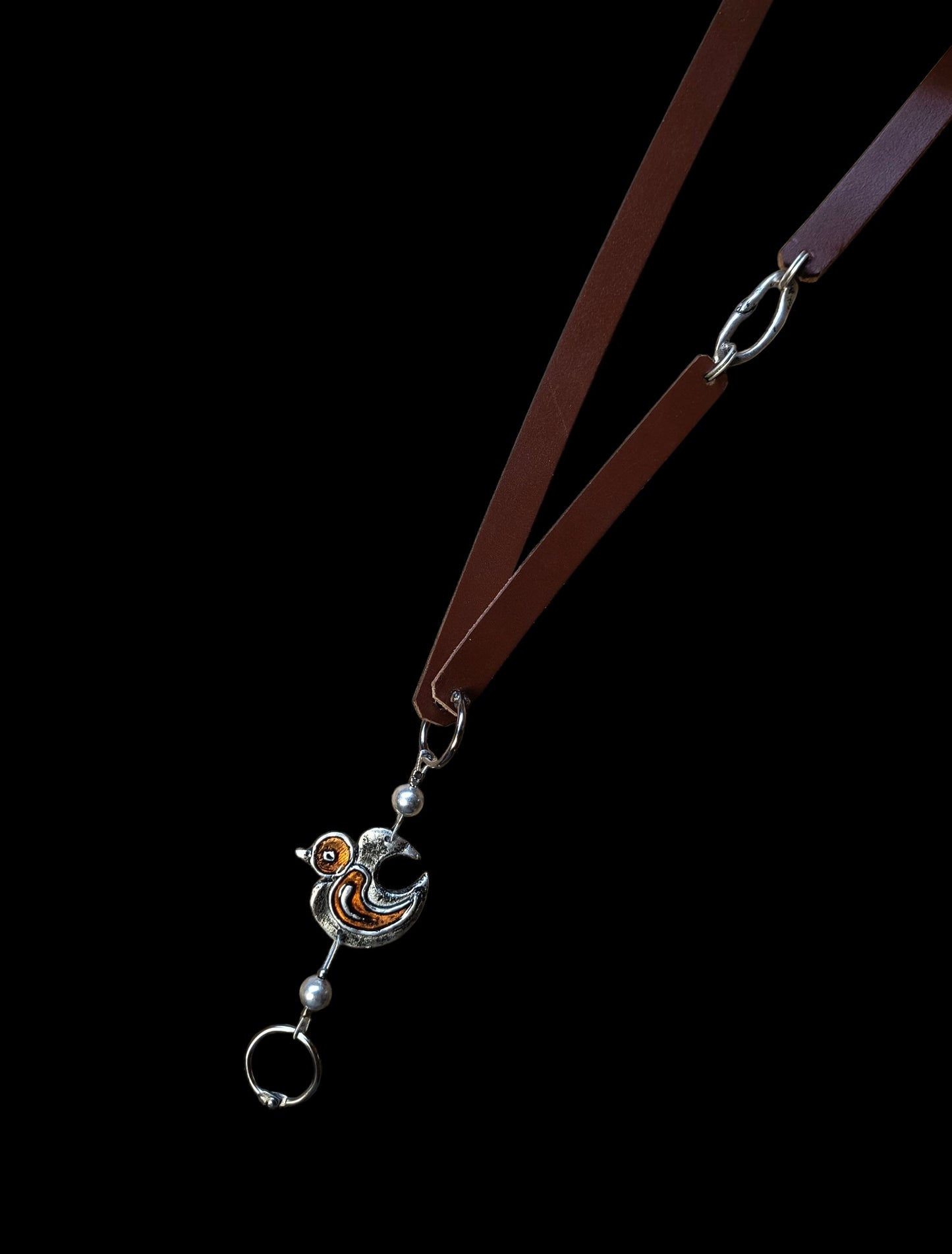 Bögyös galamb vállra akasztható valódi bőr telefontartó