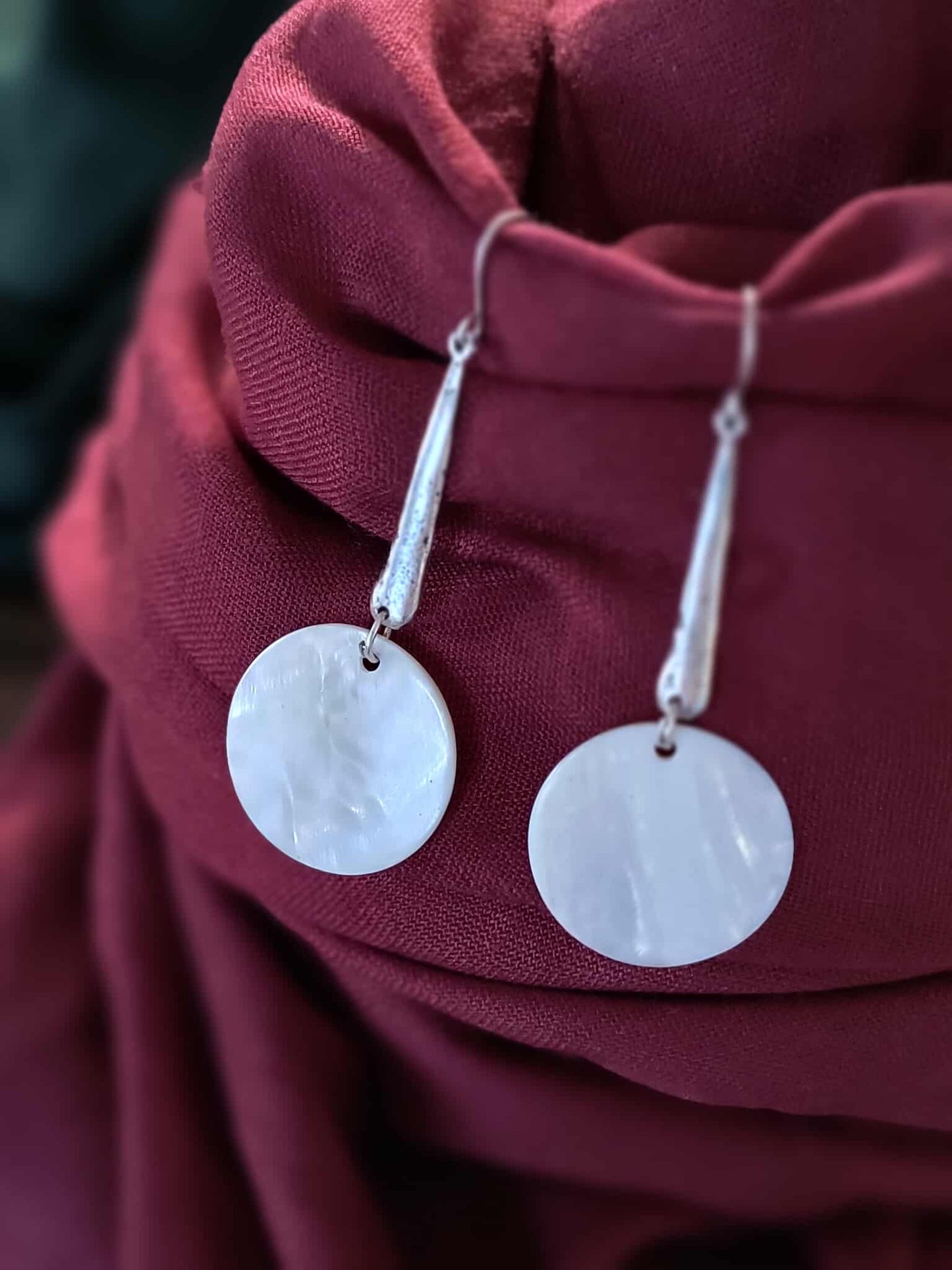 Hosszú kagyló fülbevaló