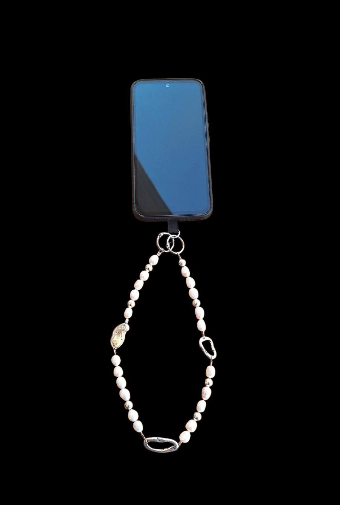 4 funkciós lánc föld színű kövekkel, pecsét medálokkal