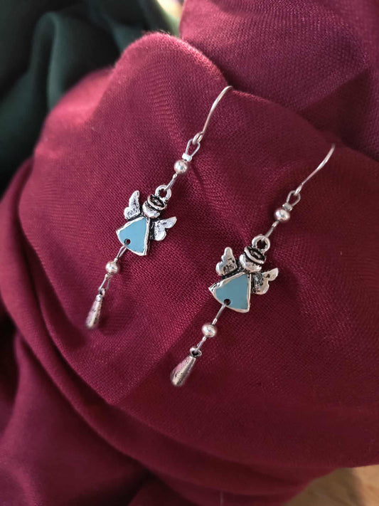 Hosszú fityegős angyalka fülbevaló