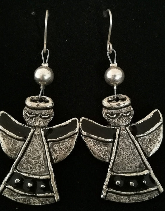 Big angel earrings