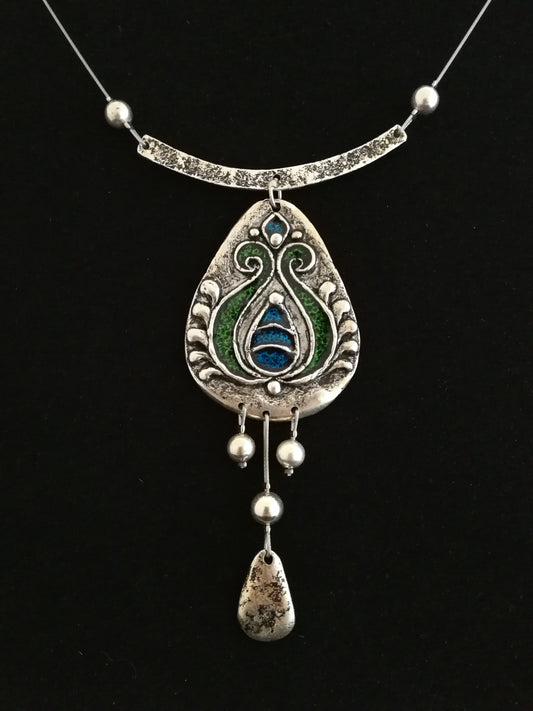 Rusztikus szűrminta nyaklánc