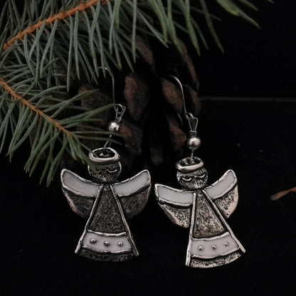 Big angel earrings