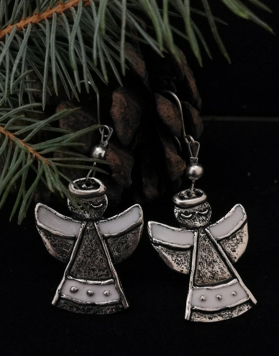 Big angel earrings