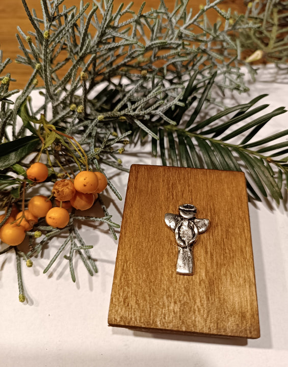 Ezüst angyal gyufásdoboz