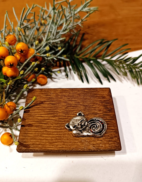 Alvó cica gyufásdoboz