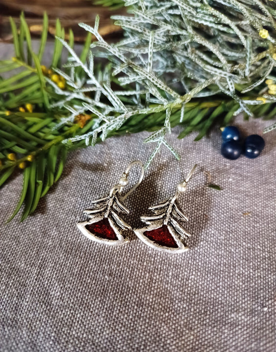 Kis fenyőfa fülbevaló